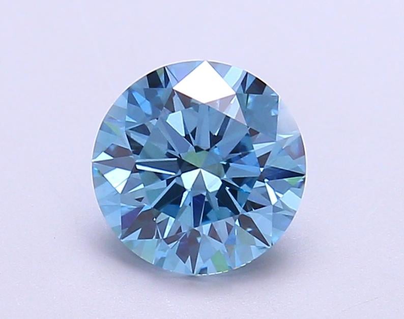 1.57 Ct. Fancy Vivid  Blue Round Lab Grown Diamond