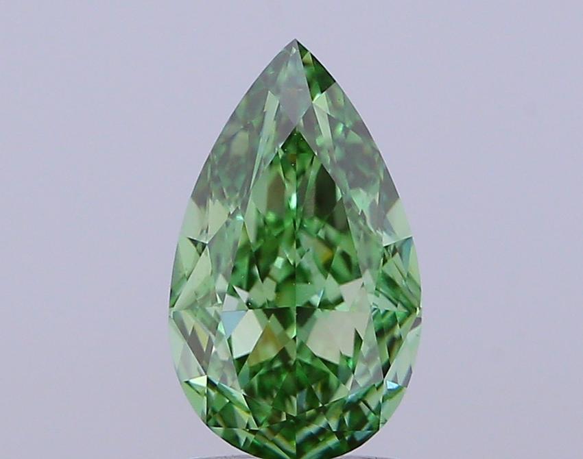 2.03 Ct. Fancy Vivid Green Pear Lab Grown Diamond