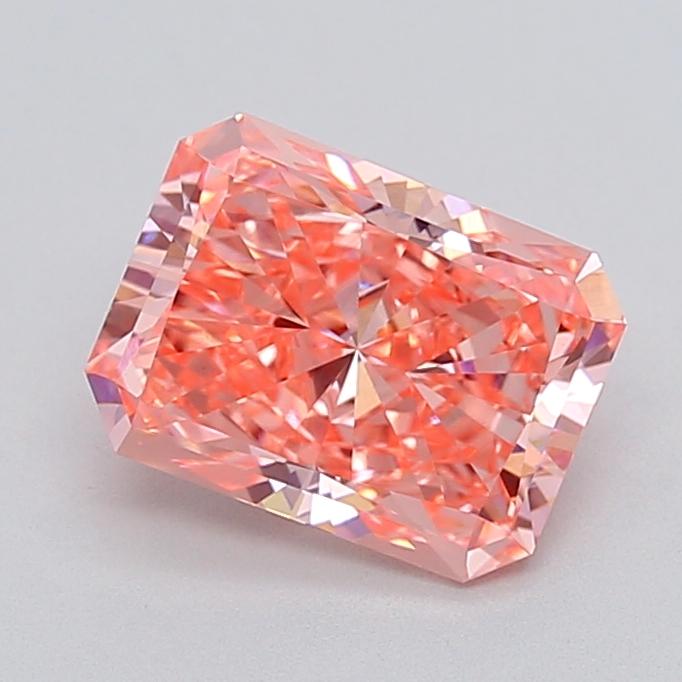 2.29 Ct. Fancy Vivid  Pink Radiant Lab Grown Diamond