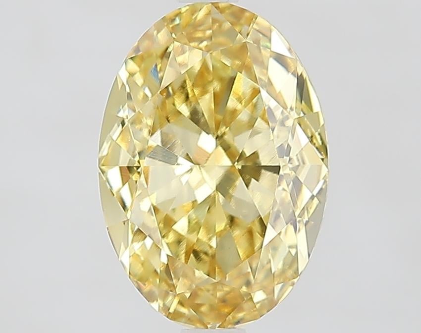 3.33 Ct. Fancy Intense Yellow Oval Lab Grown Diamond