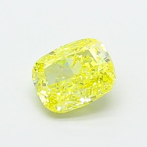 0.72 Ct. Fancy Intense  Yellow Cushion Lab Grown Diamond