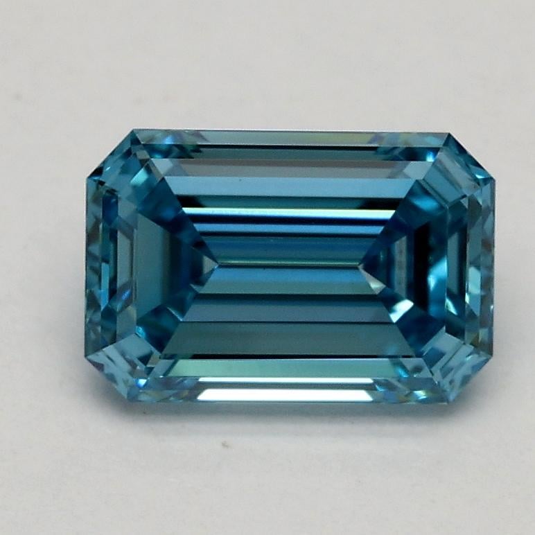 1.02 Ct. Fancy Vivid Blue Emerald Lab Grown Diamond