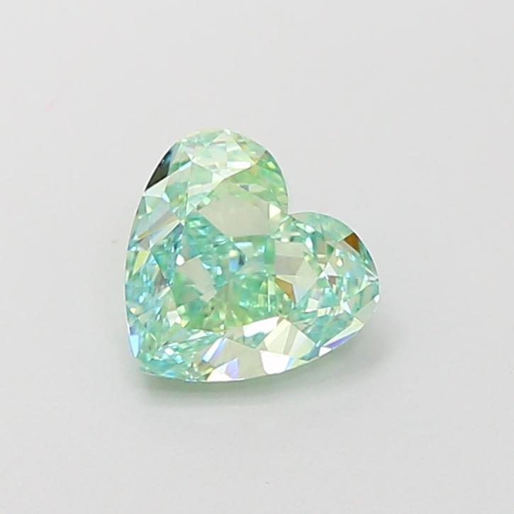 1.25 Ct. Fancy Vivid  Green Heart Lab Grown Diamond