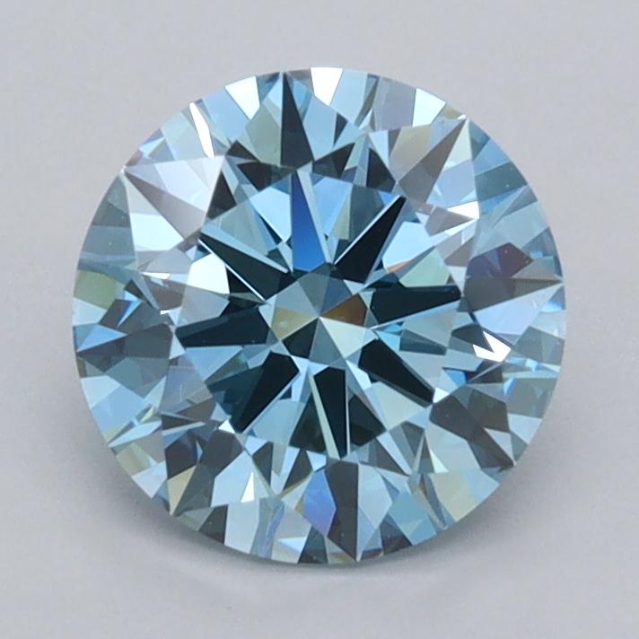 1.47 Ct. Fancy Vivid  Blue Round Lab Grown Diamond