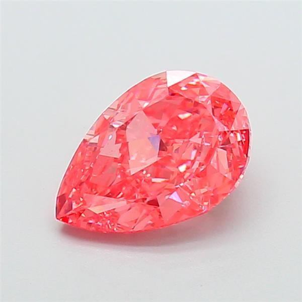 2.89 Ct. Fancy Vivid  Pink Pear Lab Grown Diamond