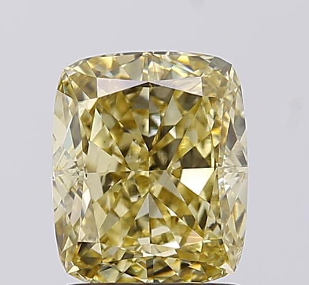 2.09 Ct. Fancy Light  Yellow Cushion Lab Grown Diamond