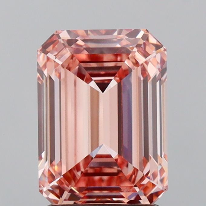 2.12 Ct. Fancy Intense Brownish Pink Emerald Lab Grown Diamond