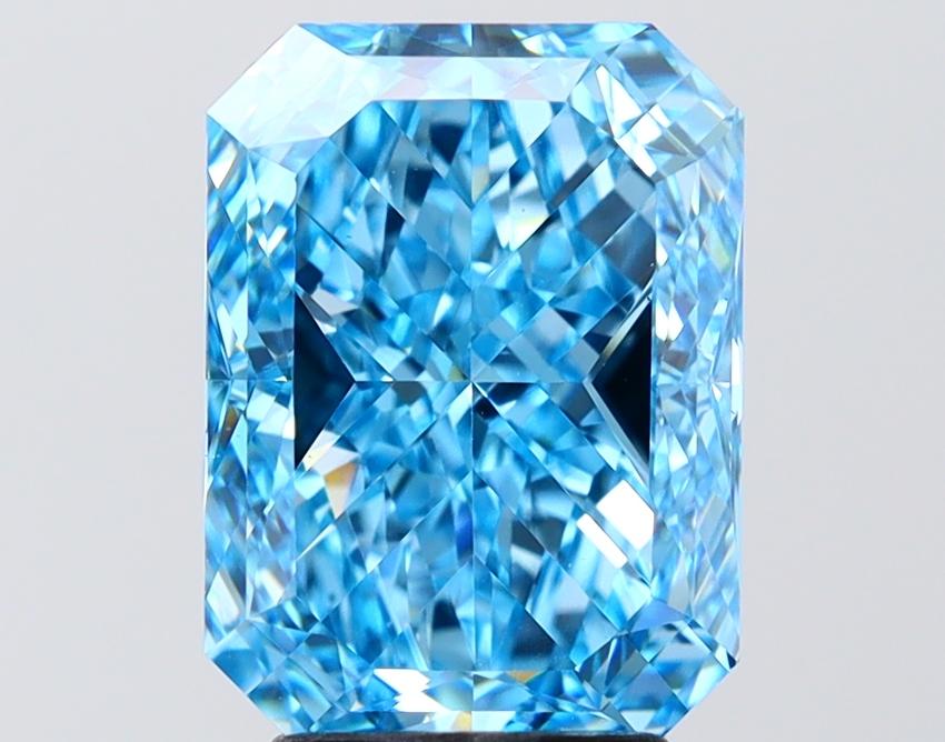 4.02 Ct. Fancy Vivid Blue Blue Radiant Lab Grown Diamond