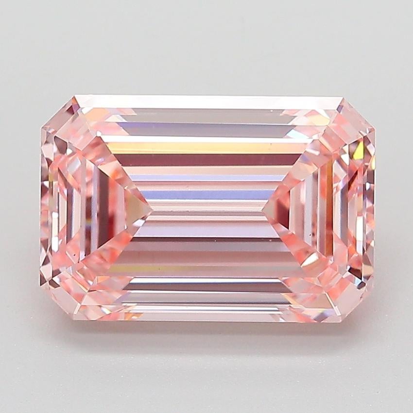 4.04 Ct. Fancy Intense  Pink Emerald Lab Grown Diamond