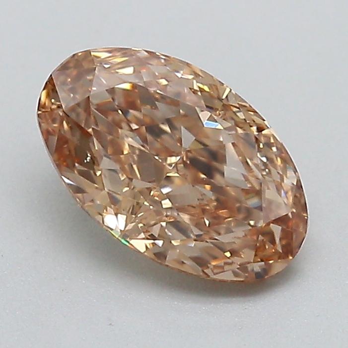 0.59 Ct. Light  Brown Oval Lab Grown Diamond