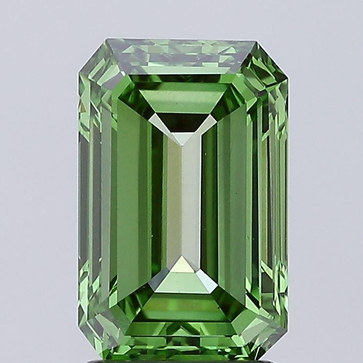 2.13 Ct. Fancy Vivid Green Emerald Lab Grown Diamond