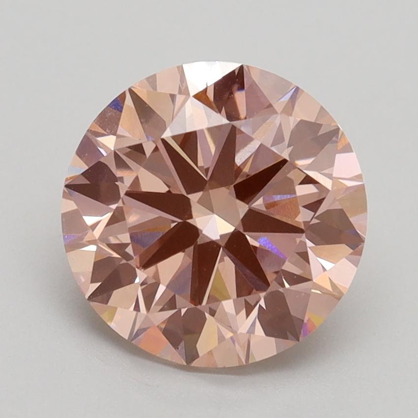 2.51 Ct. Fancy Intense Pink Round Lab Grown Diamond