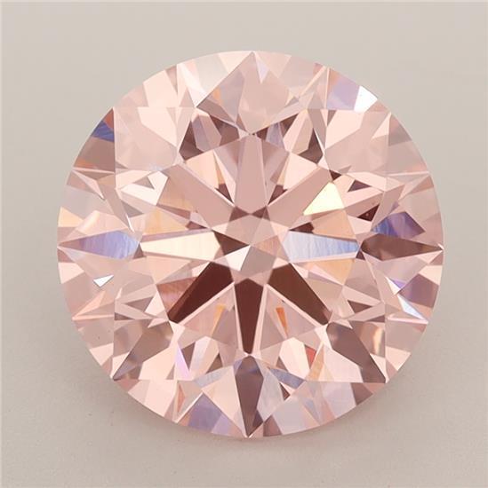 3.17 Ct. Fancy Vivid Pink Round Lab Grown Diamond