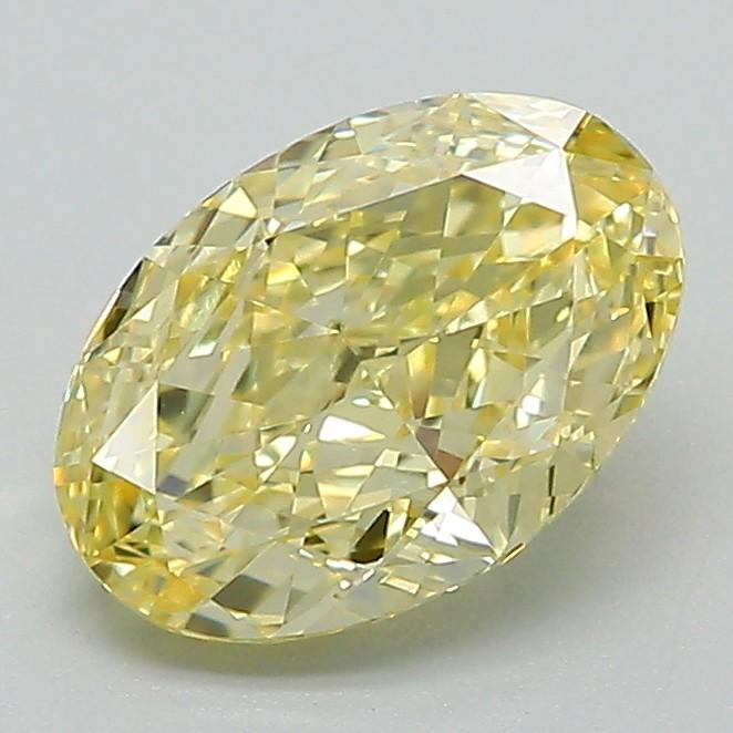 1.52 Ct. Fancy Intense Yellow Oval Lab Grown Diamond