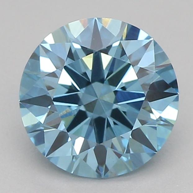 0.73 Ct. Fancy Vivid Blue Round Lab Grown Diamond