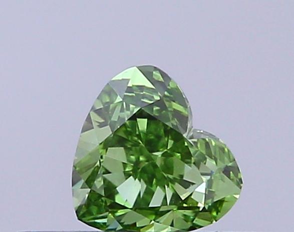 0.29 Ct. Fancy Vivid  Green Heart Lab Grown Diamond