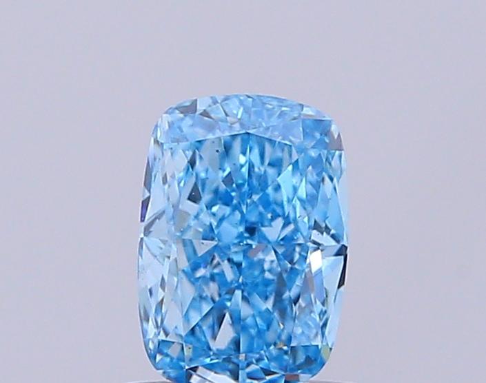 1.01 Ct. Fancy Vivid  Blue Cushion Lab Grown Diamond