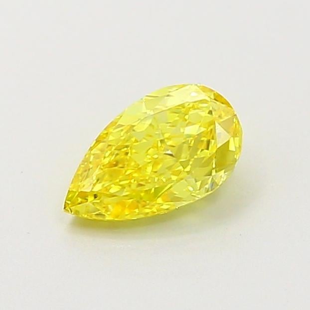 0.56 Ct. Fancy Vivid Yellow Pear Lab Grown Diamond