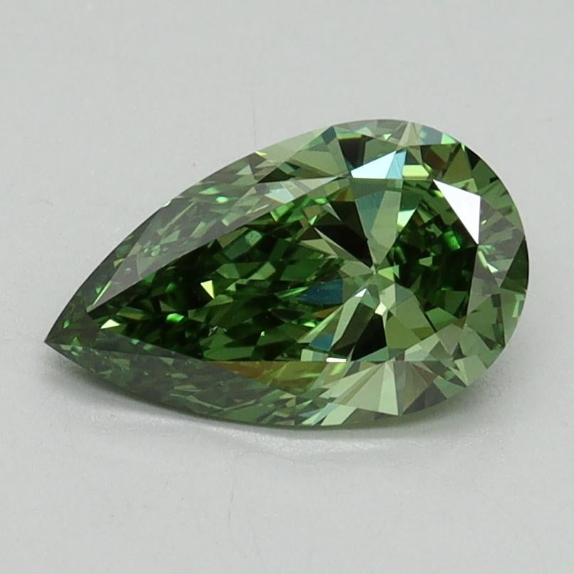 1.00 Ct. Fancy Vivid Green Pear Lab Grown Diamond