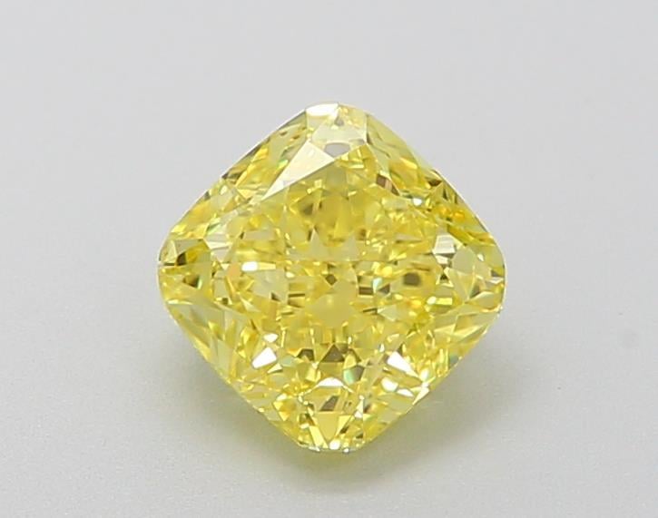 1.16 Ct. Fancy Vivid Yellow Cushion Lab Grown Diamond