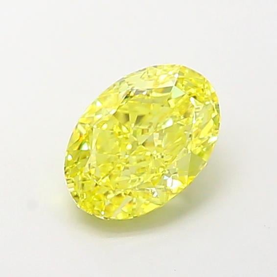 1.07 Ct. Fancy Intense  Yellow Oval Lab Grown Diamond