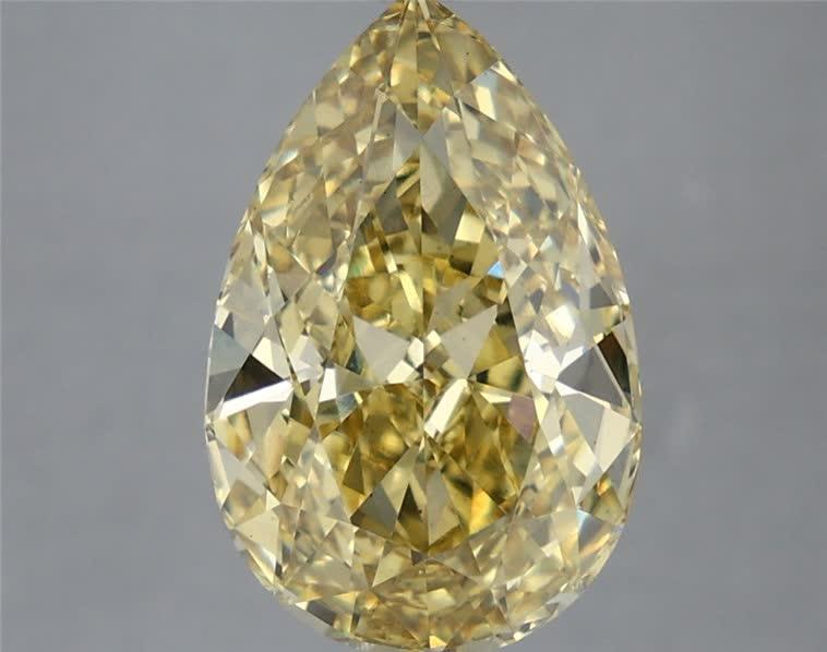 5.02 Ct. Fancy Intense Yellow Pear Lab Grown Diamond