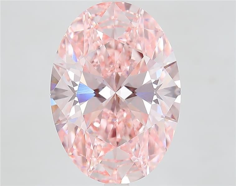 6.51 Ct. Fancy Vivid  Pink Oval Lab Grown Diamond