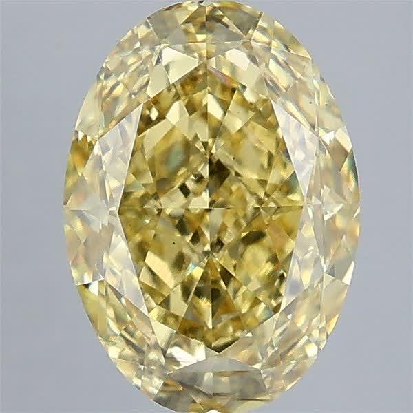 3.05 Ct. Fancy Intense Yellow Oval Lab Grown Diamond