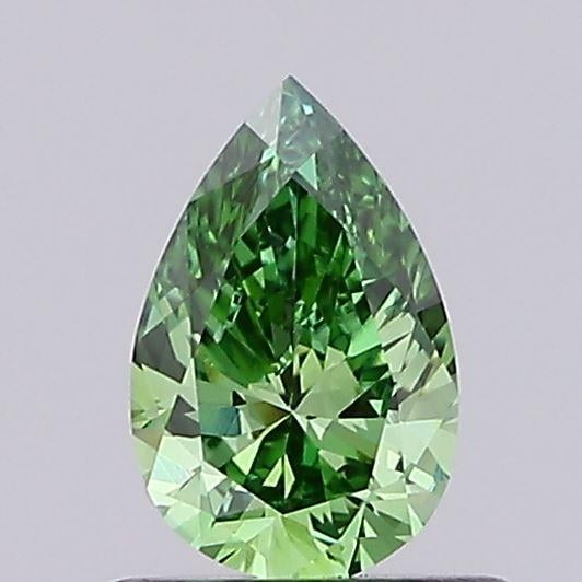 0.56 Ct. Fancy Vivid Green Pear Lab Grown Diamond