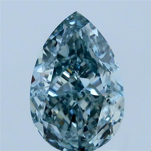 2.09 Ct. Fancy Intense Bluish Green Pear Lab Grown Diamond