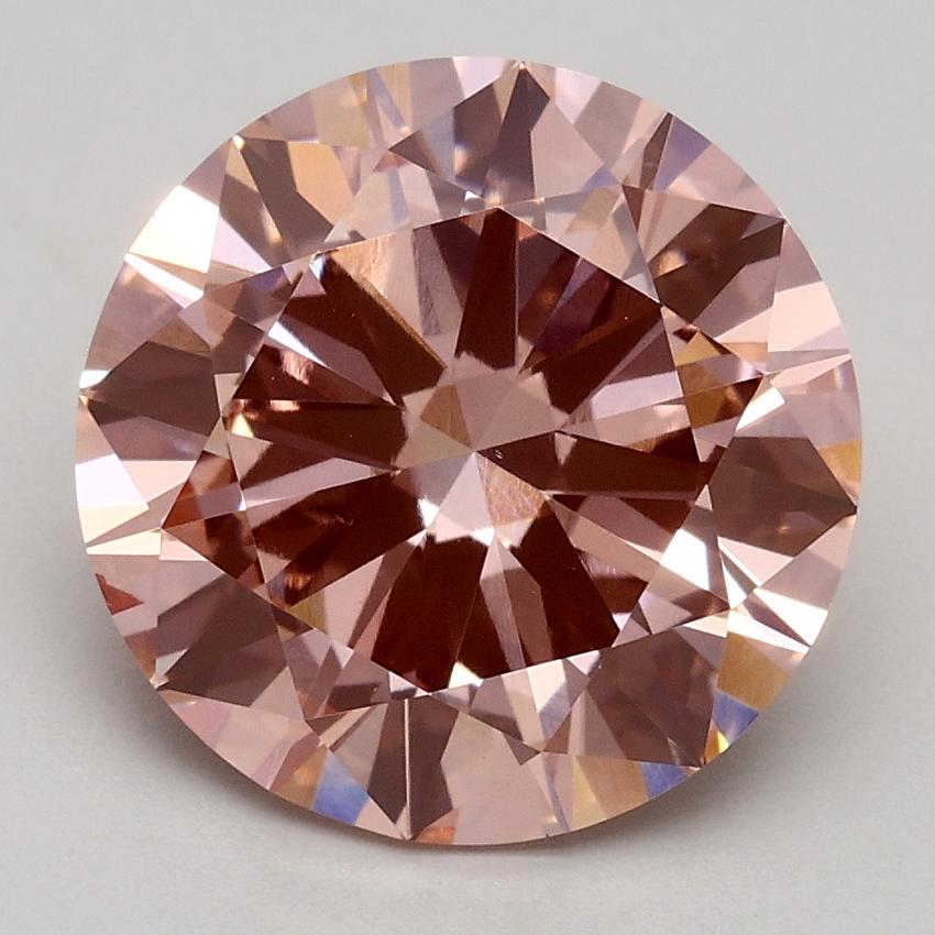 3.01 Ct. Fancy Intense Pink Round Lab Grown Diamond
