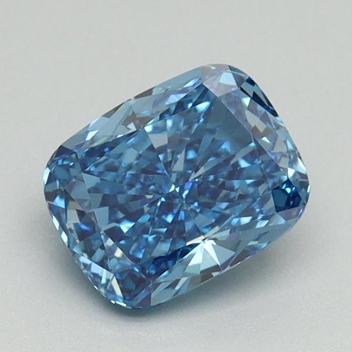 1.03 Ct. Fancy Vivid Blue Cushion Lab Grown Diamond
