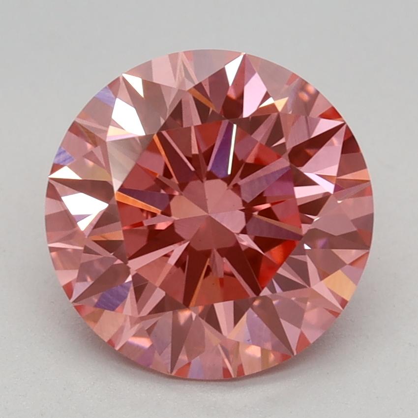 2.04 Ct. Fancy Vivid Pink Round Lab Grown Diamond