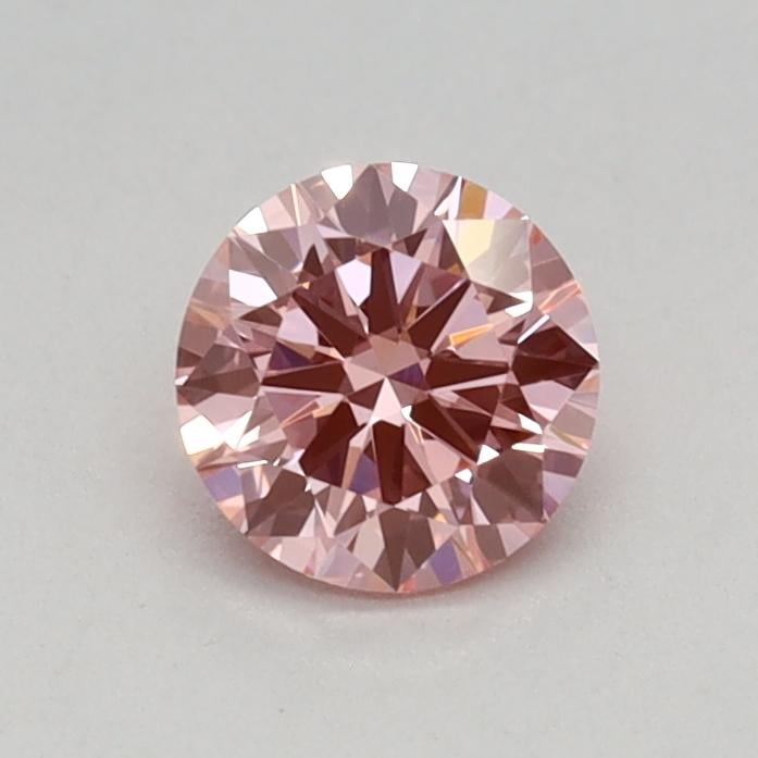 0.39 Ct. Fancy Vivid Pink Round Lab Grown Diamond