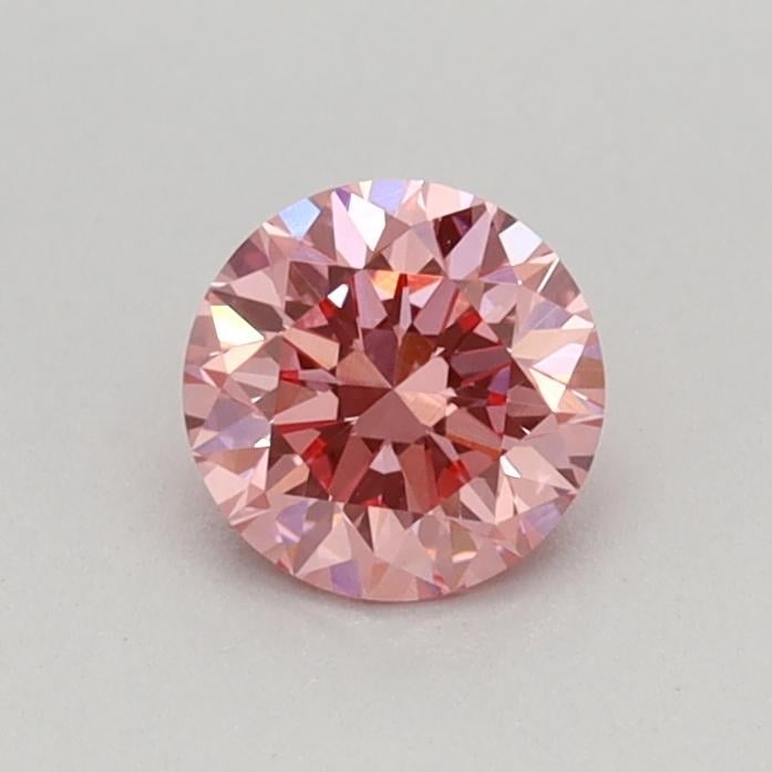 0.38 Ct. Fancy Vivid Pink Round Lab Grown Diamond