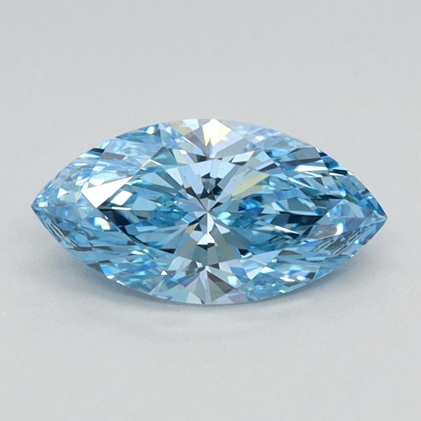 0.71 Ct. Fancy Vivid Blue Marquise Lab Grown Diamond