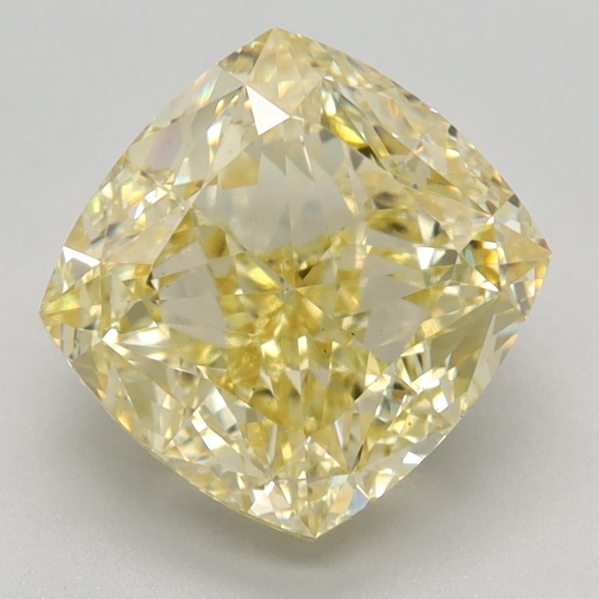 3.21 Ct. Fancy Intense Yellow Cushion Lab Grown Diamond