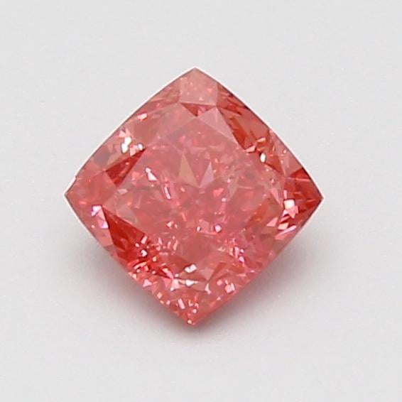 0.77 Ct. Fancy Vivid Pink Cushion Lab Grown Diamond