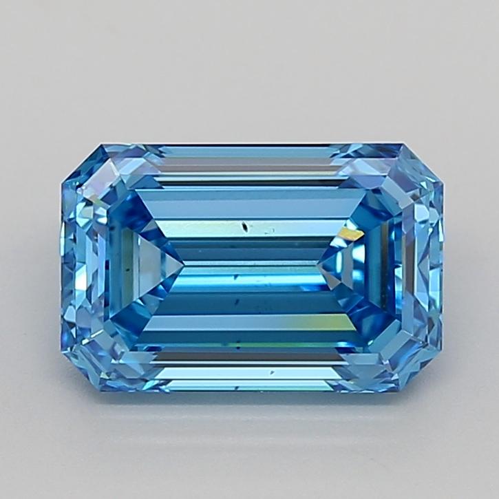 3.09 Ct. Fancy Vivid  Blue Emerald Lab Grown Diamond