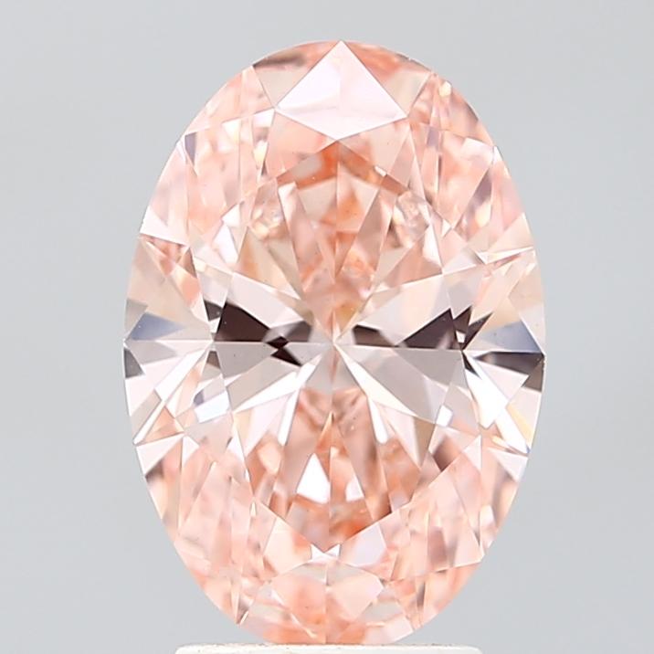 3.01 Ct. Fancy Vivid Pink Oval Lab Grown Diamond