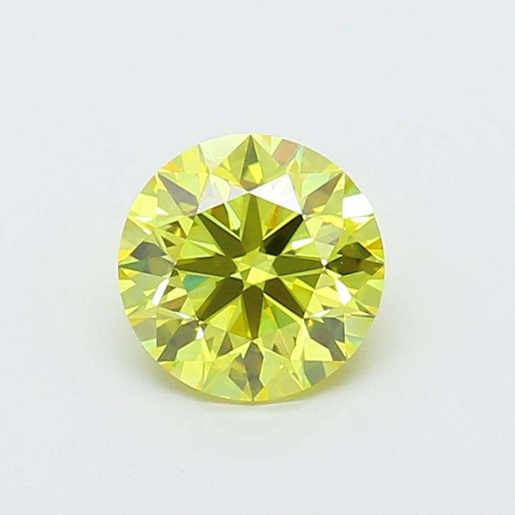 1.25 Ct. Fancy Vivid Yellow Round Lab Grown Diamond