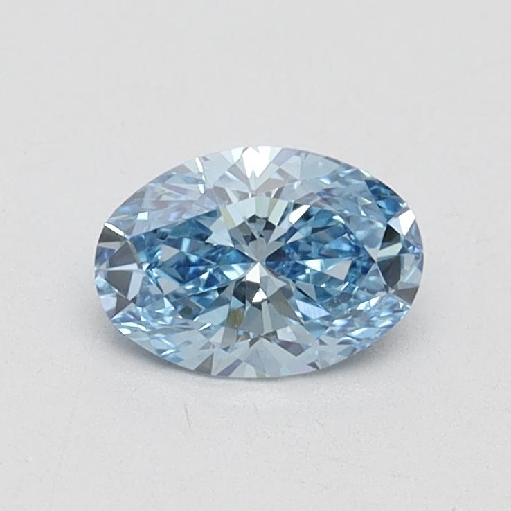 0.52 Ct. Fancy Vivid Blue Oval Lab Grown Diamond