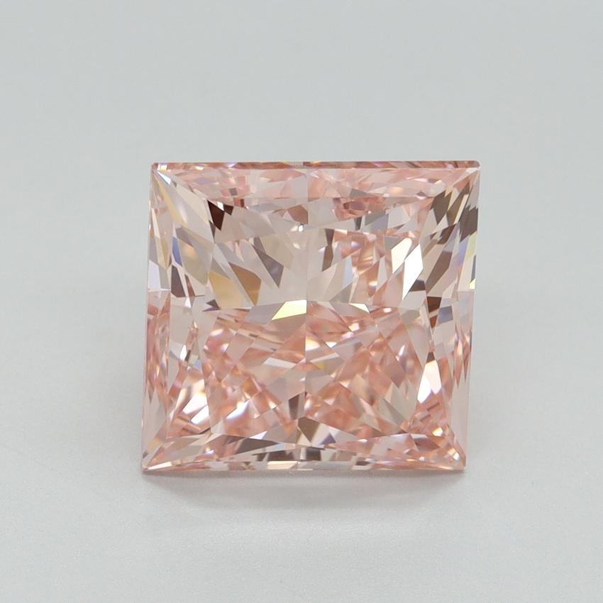 5.04 Ct. Fancy Vivid Pink Princess Lab Grown Diamond