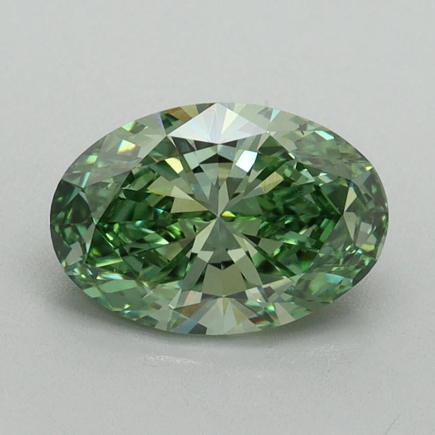 1.49 Ct. Fancy Vivid Green Oval Lab Grown Diamond