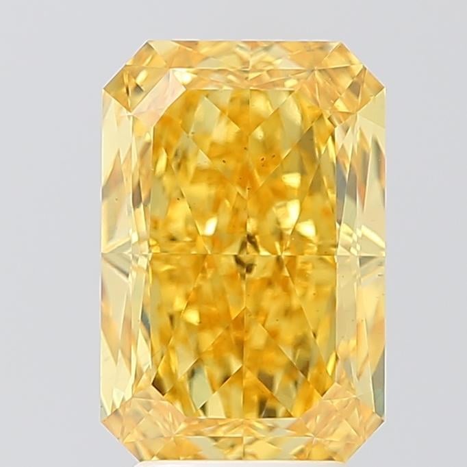 4.02 Ct. Fancy Vivid  Yellow Radiant Lab Grown Diamond