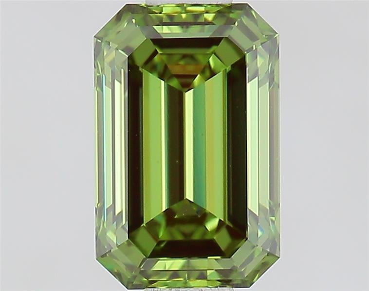 0.91 Ct. Fancy Vivid  Green Emerald Lab Grown Diamond