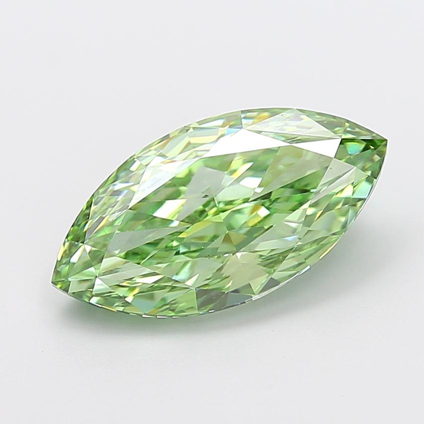 5.50 Ct. Fancy Vivid Green Marquise Lab Grown Diamond