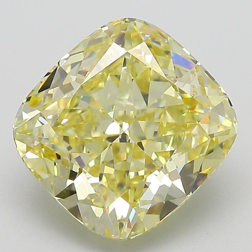 5.04 Ct. Fancy Intense  Yellow Cushion Lab Grown Diamond