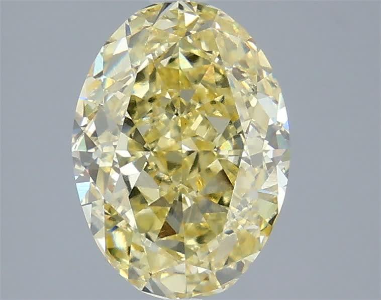 3.57 Ct. Fancy Intense Yellow Oval Lab Grown Diamond