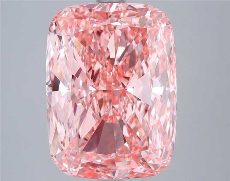 5.00 Ct. Fancy Vivid Pink Cushion Lab Grown Diamond